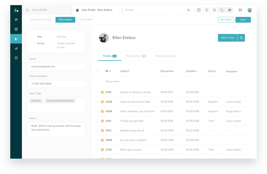 Zendesk is user-friendly screenshot